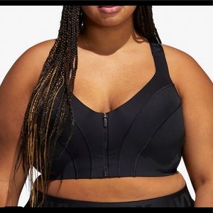adidas X IVY PARK Medium Support Zip Bra - Black